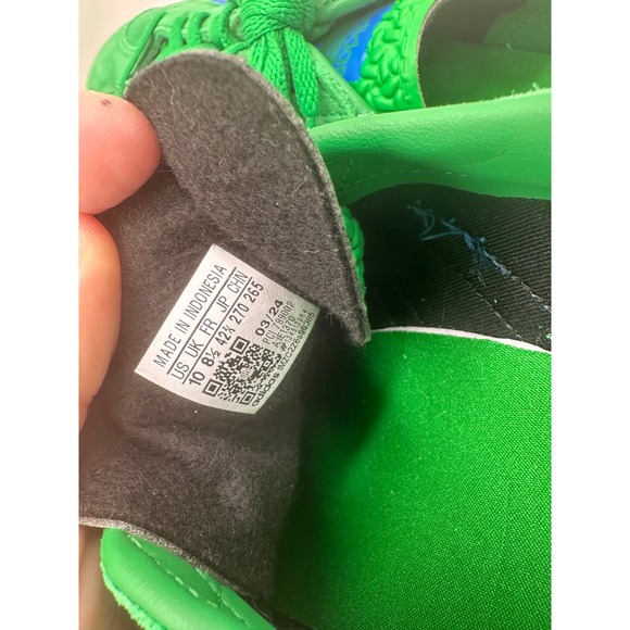 Adidas Gazelle Bold Stackform Platform Green Blue Suede Shoes Women's - Picture 10 of 11